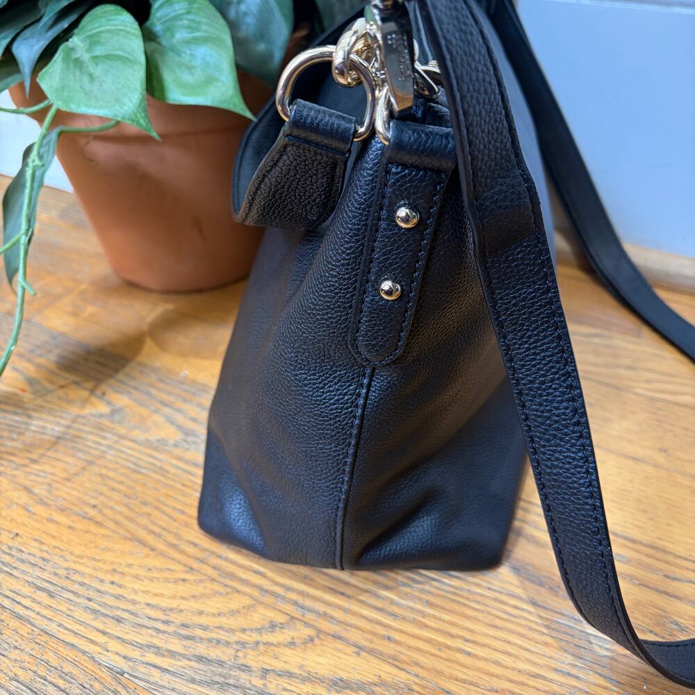 Kate Spade Larchmont Avenue Alena pebbled leather shoulder bag Black - Picture 3 of 7